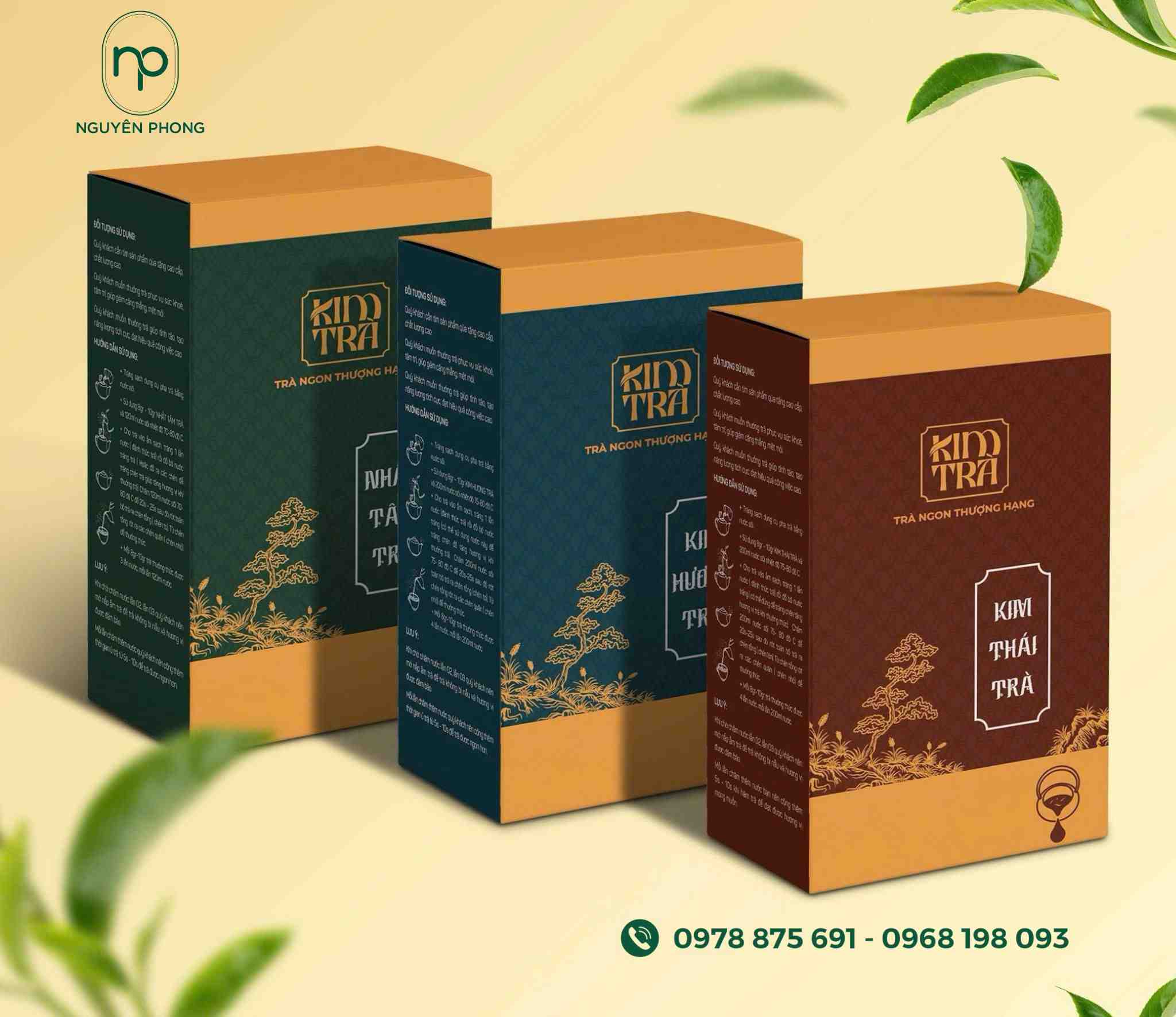 Hộp đựng trà thương hiệu Kim Trà